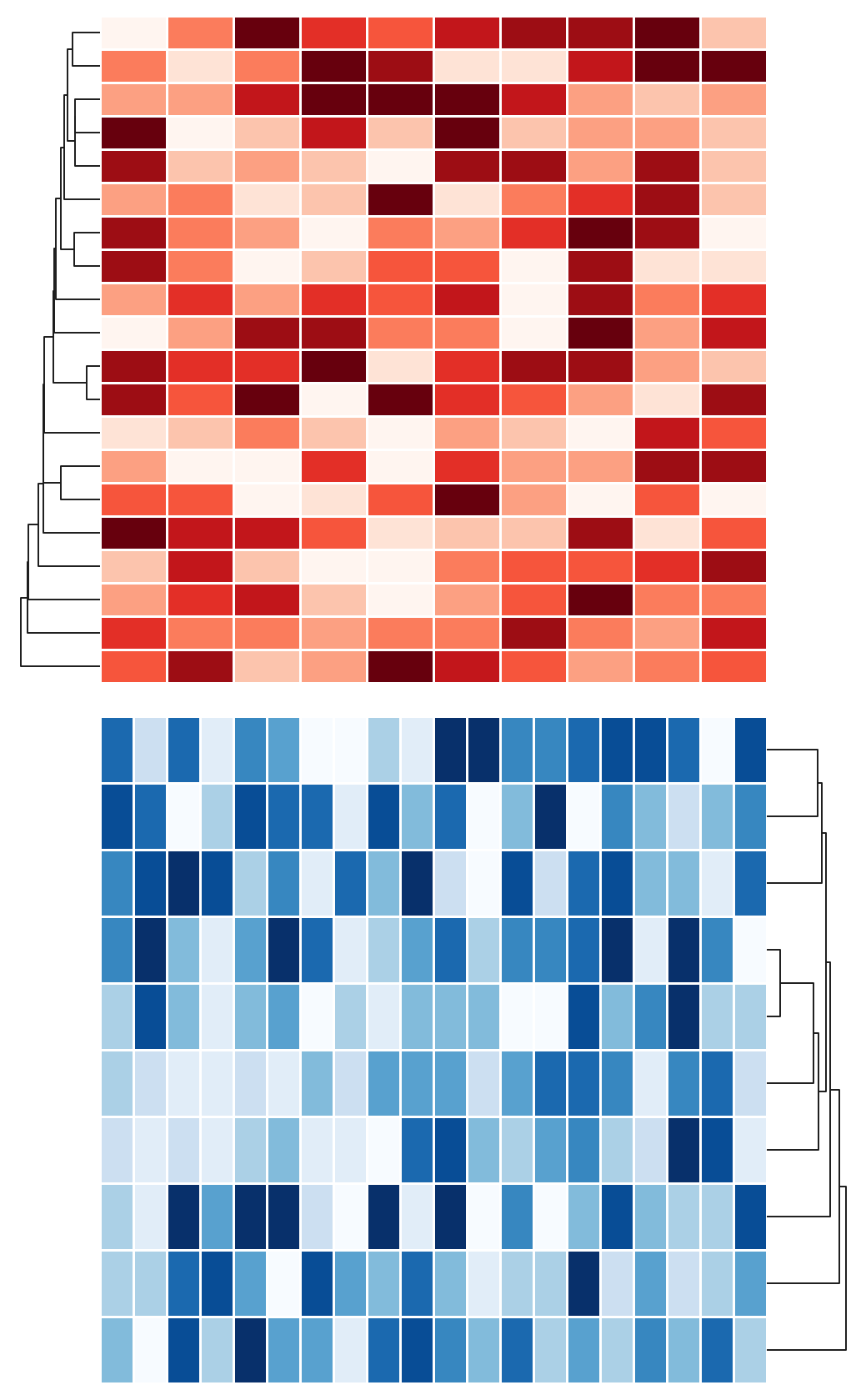 plot two heatmap
